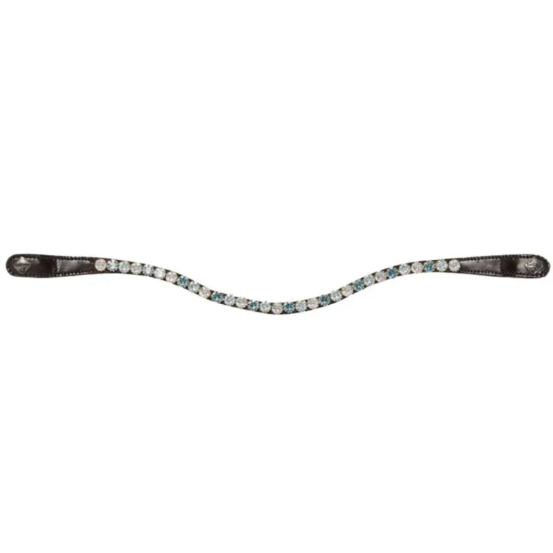 LeMieux Spectrum Diamante Browband - Black/Petrol